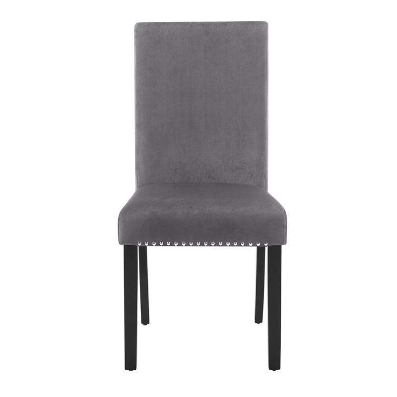 New Classic Furniture Celeste Solid Wood Dining Chairs in Gray (Set of 6)
