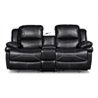New Classic Furniture Flynn 2-Piece Polyester Manual Sofa & Loveseat Set - Black