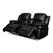 New Classic Furniture Flynn 2-Piece Polyester Manual Sofa & Loveseat Set - Black