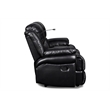 New Classic Furniture Flynn 2-Piece Polyester Manual Sofa & Loveseat Set - Black