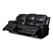 New Classic Furniture Flynn 2-Piece Polyester Manual Sofa & Loveseat Set - Black