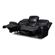 New Classic Furniture Flynn 2-Piece Polyester Manual Sofa & Loveseat Set - Black