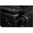 New Classic Furniture Flynn 2-Piece Polyester Manual Sofa & Loveseat Set - Black