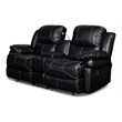 New Classic Furniture Flynn 2-Piece Polyester Manual Sofa & Loveseat Set - Black