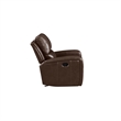New Classic Furniture Linton Leather Upholstered Glider Recliner in Brown