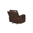New Classic Furniture Linton Leather Upholstered Glider Recliner in Brown