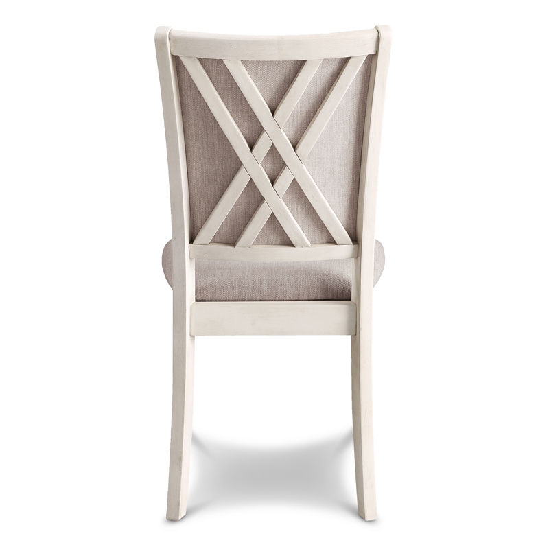 New Classic Furniture Amy Solid Wood Dining Chairs in Bisque Brown (Set of 2)