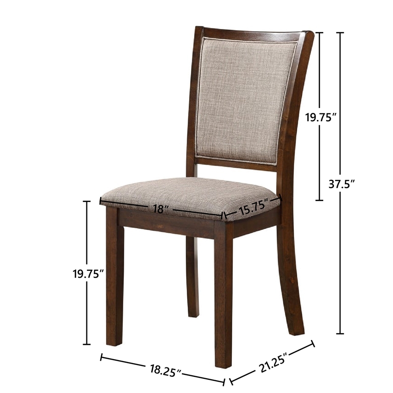 New Classic Furniture Amy Solid Wood Dining Chairs in Cherry (Set of 2)