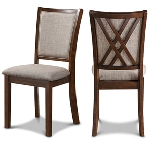 New Classic Furniture Amy Solid Wood Dining Chairs in Cherry (Set of 2)