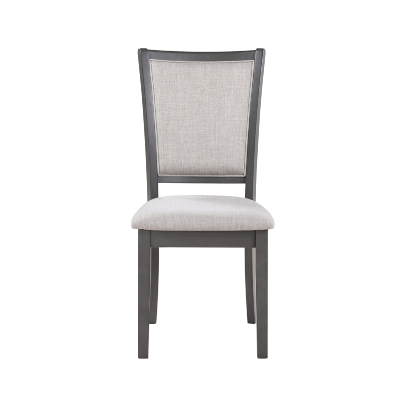 New Classic Furniture Amy Solid Wood Dining Chairs in Gray (Set of 2)