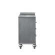 New Classic Furniture Valentine Solid Wood 7-Drawers Vanity in Silver