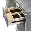 New Classic Furniture Valentine Solid Wood 7-Drawers Vanity in Silver