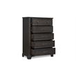 New Classic Furniture Stafford County Solid Wood 5-Drawer Chest in Walnut