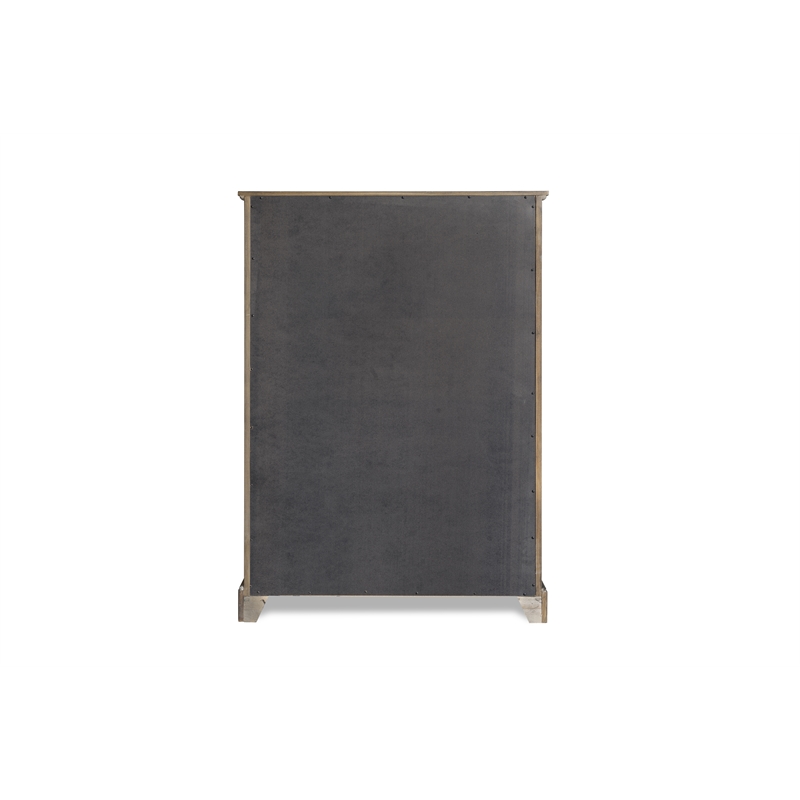 New Classic Furniture Stafford County Solid Wood 5-Drawer Chest in Walnut