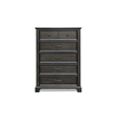 New Classic Furniture Stafford County Solid Wood 5-Drawer Chest in Walnut