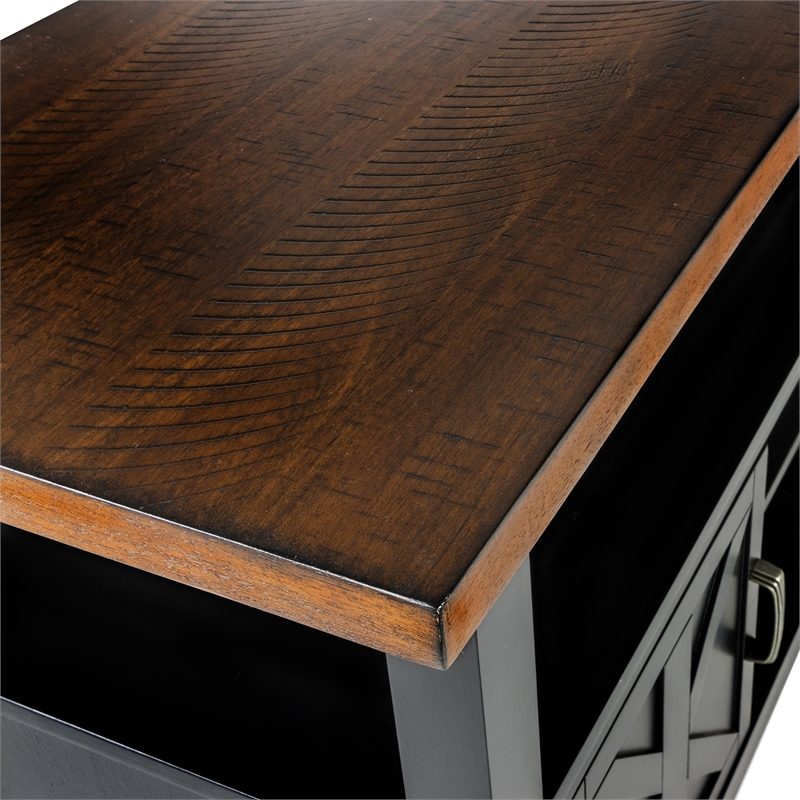 New Classic Furniture Potomac Solid Wood Buffet/Server Cabinet in Brown/Black