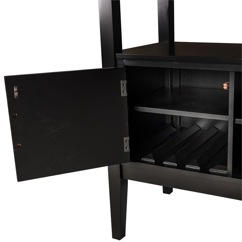 New Classic Furniture Potomac Solid Wood Buffet/Server Cabinet in Brown/Black