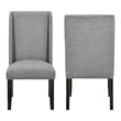 New Classic Furniture Faust Solid Wood Dining Chair in Gray (Set of 2)