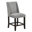 New Classic Furniture Faust Solid Wood Counter Chair in Gray (Set of 2)