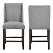New Classic Furniture Faust Solid Wood Counter Chair in Gray (Set of 2)