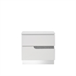 New Classic Furniture Paradox Wood 1-Drawer Bedroom Nightstand in White Gloss