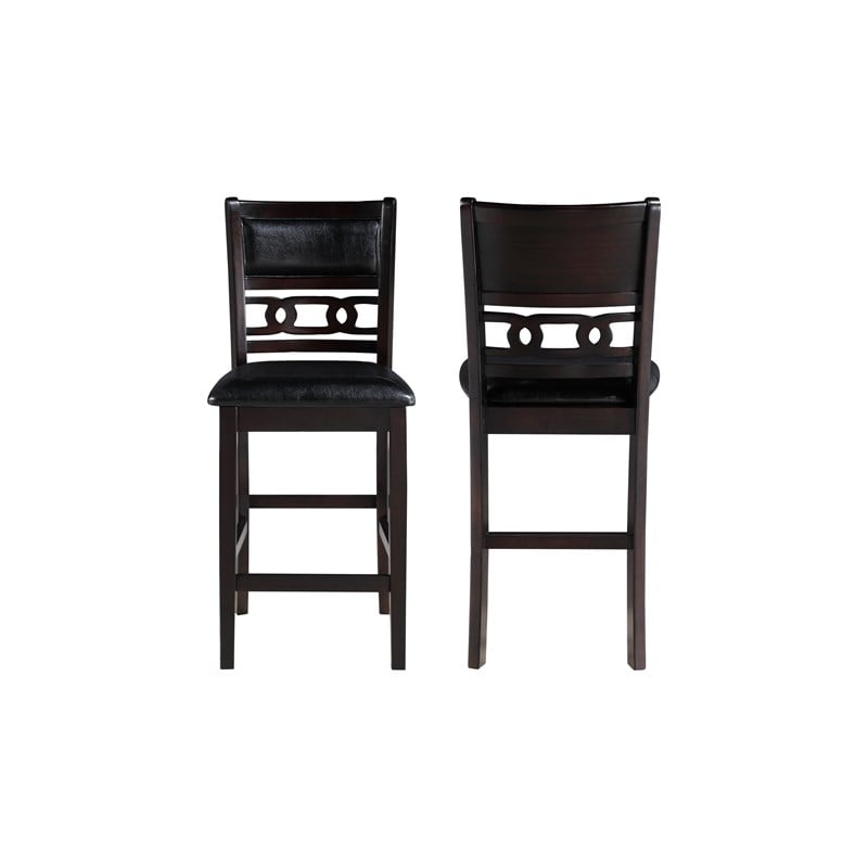 New Classic Furniture Gia Solid Wood Counter Chair in Ebony (Set of 6)