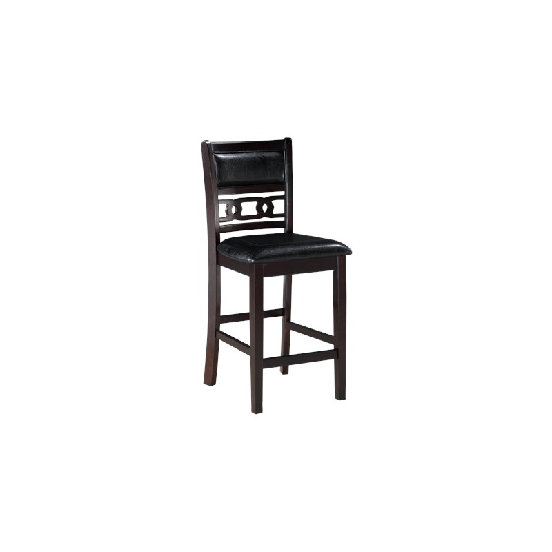 New Classic Furniture Gia Solid Wood Counter Chair in Ebony (Set of 6)