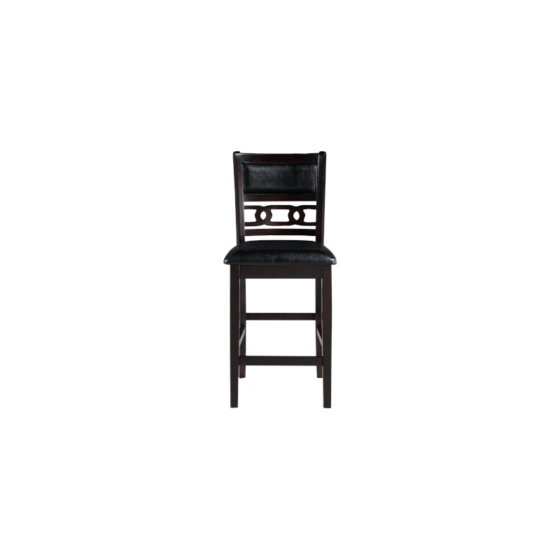 New Classic Furniture Gia Solid Wood Counter Chair in Ebony (Set of 6)