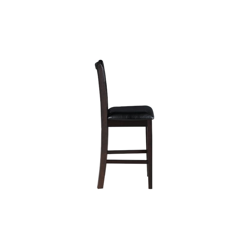 New Classic Furniture Gia Solid Wood Counter Chair in Ebony (Set of 6)