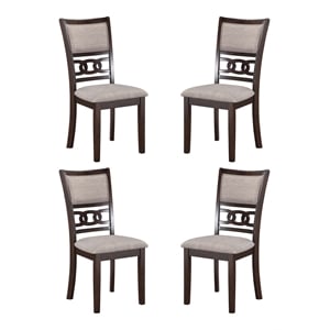 New Classic Furniture Gia Solid Wood Dining Chair in Cherry (Set of 4)