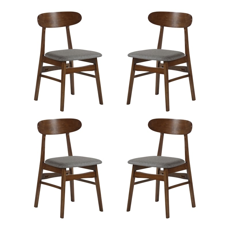 New Classic Furniture Morocco Wood Dining Chair in Dark Gray (Set of 4)