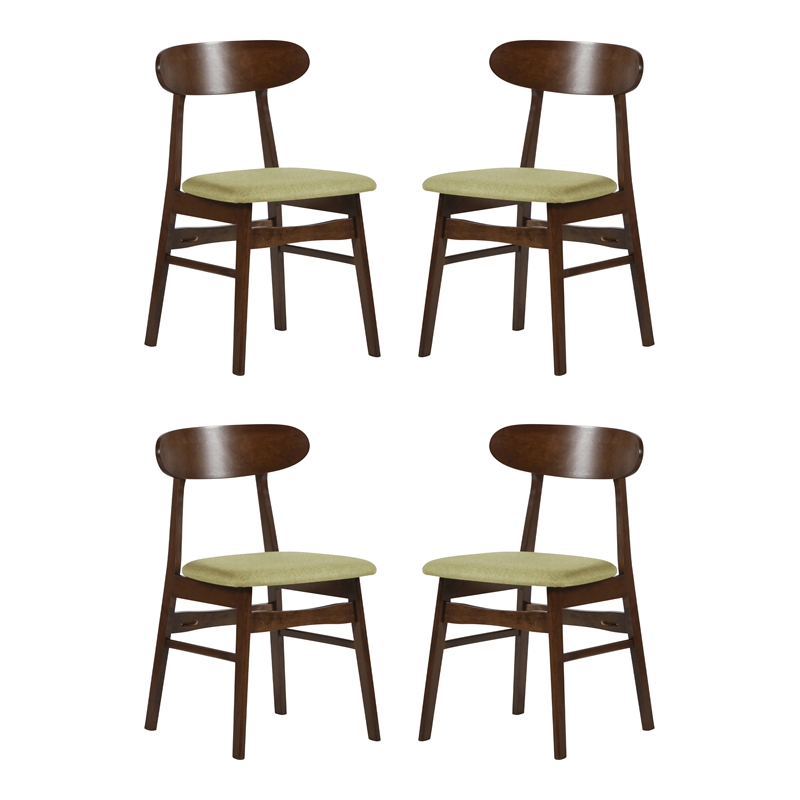 New Classic Furniture Morocco Wood Dining Chair in Green (Set of 4)