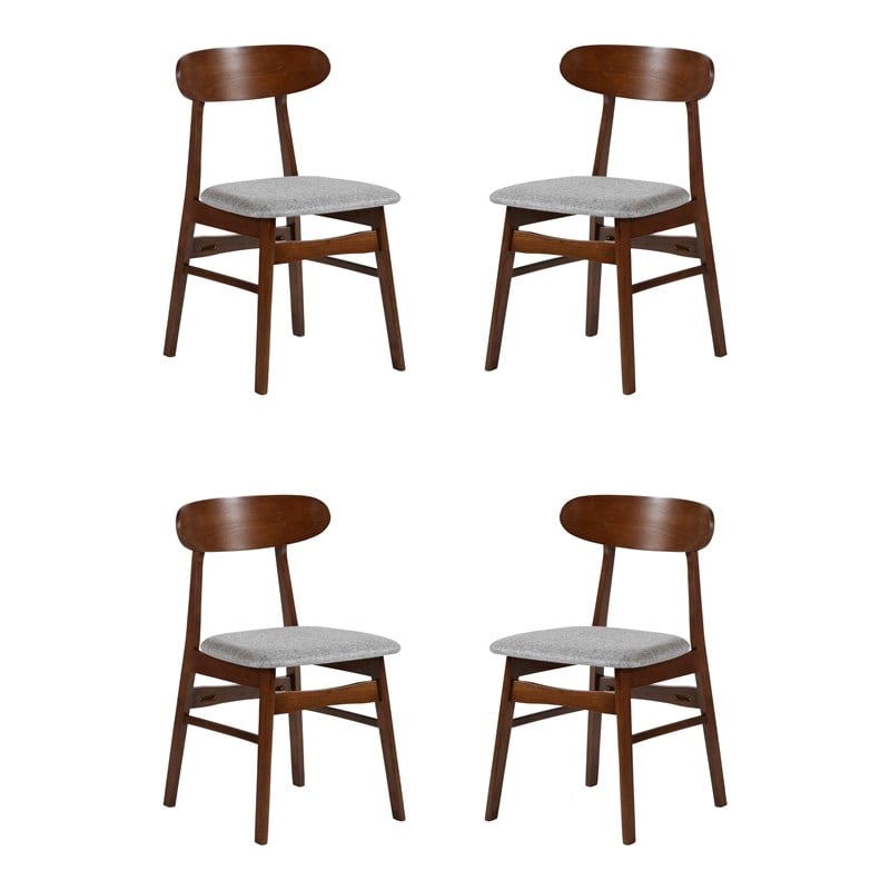 New Classic Furniture Morocco Wood Dining Chair in Light Gray (Set of 4)