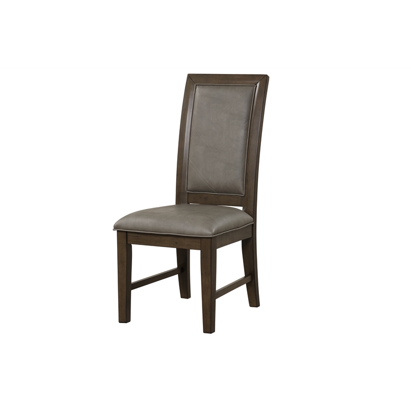 New Classic Furniture Cityscape Solid Wood Dining Chair in Walnut