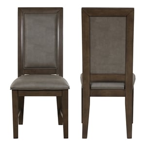 New Classic Furniture Cityscape Solid Wood Dining Chair in Walnut