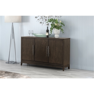 New Classic Furniture Cityscape Solid Wood Buffet & Sideboard Server in Walnut
