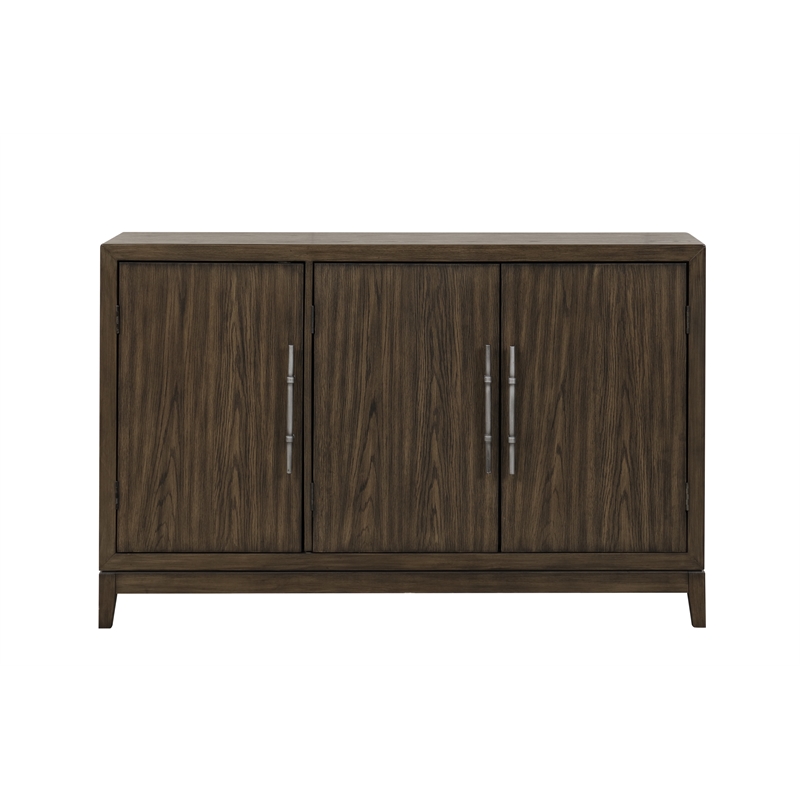 New Classic Furniture Cityscape Solid Wood Buffet & Sideboard Server in Walnut
