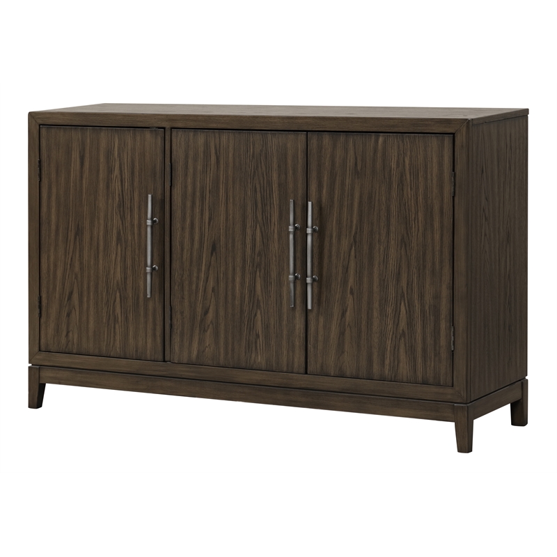New Classic Furniture Cityscape Solid Wood Buffet & Sideboard Server in Walnut