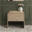 New Classic Furniture Mara Wood 1-Drawer End Table/Bedside Table in Natural