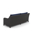 New Classic Furniture Skye 2-piece Wicker Sofa and Coffee Table Set in Blue