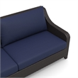 New Classic Furniture Skye 2-piece Wicker Sofa and Coffee Table Set in Blue