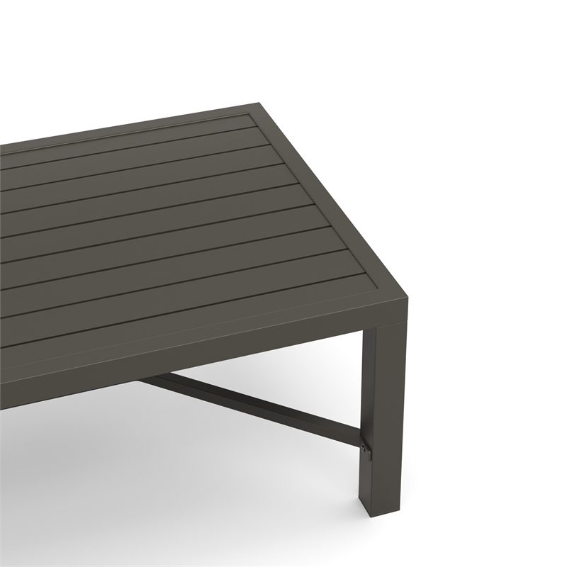 New Classic Furniture Skye 2-piece Wicker Sofa and Coffee Table Set in Blue