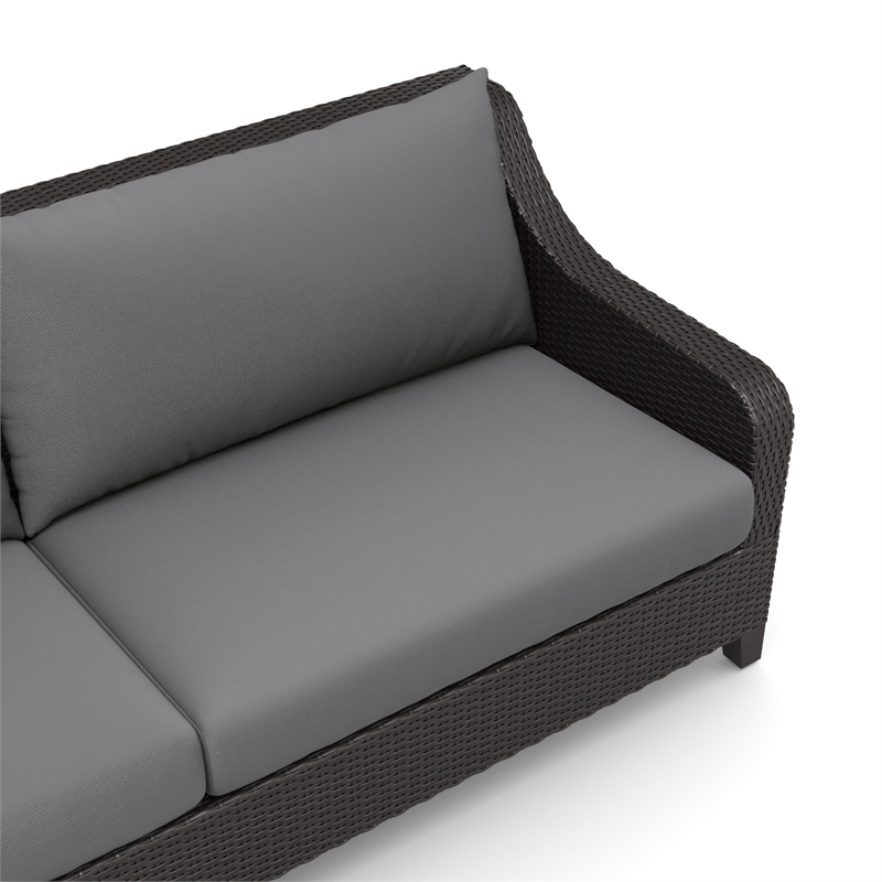 New Classic Furniture Skye 2-piece Fabric Sofa and Coffee Table Set in Gray