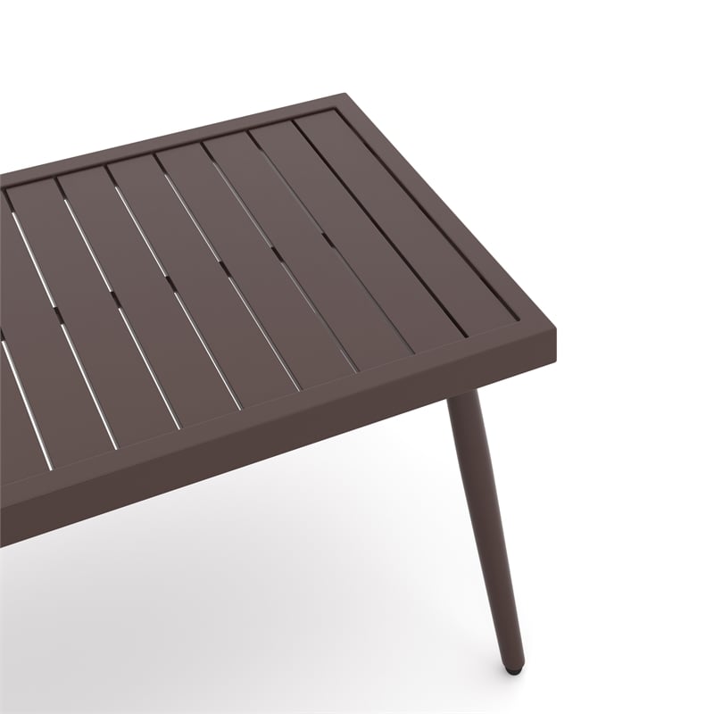 New Classic Furniture Moana 4-piece Metal/Fabric Patio Conversation Set in Ivory