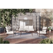New Classic Furniture Moana 4-piece Metal/Fabric Patio Conversation Set in Ivory