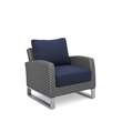 New Classic Furniture Fiji 4-piece Wicker/Fabric Outdoor Conversation Set - Blue
