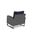 New Classic Furniture Fiji 4-piece Wicker/Fabric Outdoor Conversation Set - Blue
