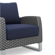 New Classic Furniture Fiji 4-piece Wicker/Fabric Outdoor Conversation Set - Blue