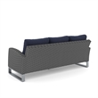 New Classic Furniture Fiji 4-piece Wicker/Fabric Outdoor Conversation Set - Blue
