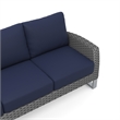 New Classic Furniture Fiji 4-piece Wicker/Fabric Outdoor Conversation Set - Blue